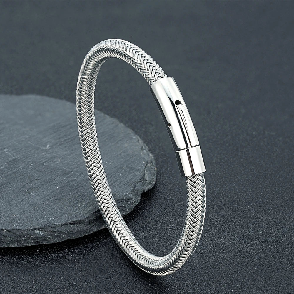 Minimalist Waterproof Steel Wire Cuff Bracelet – Classic Stainless Steel Charm Jewelry Gift