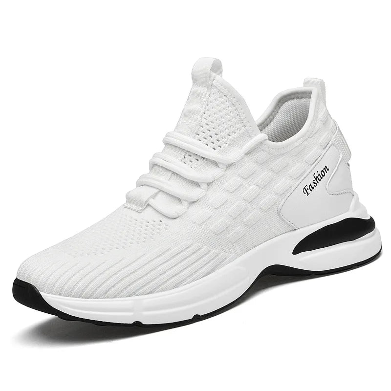 Men's Height Increasing Sneakers – 8cm Elevator Shoes with Breathable Mesh, Casual Sport Style for Taller Look