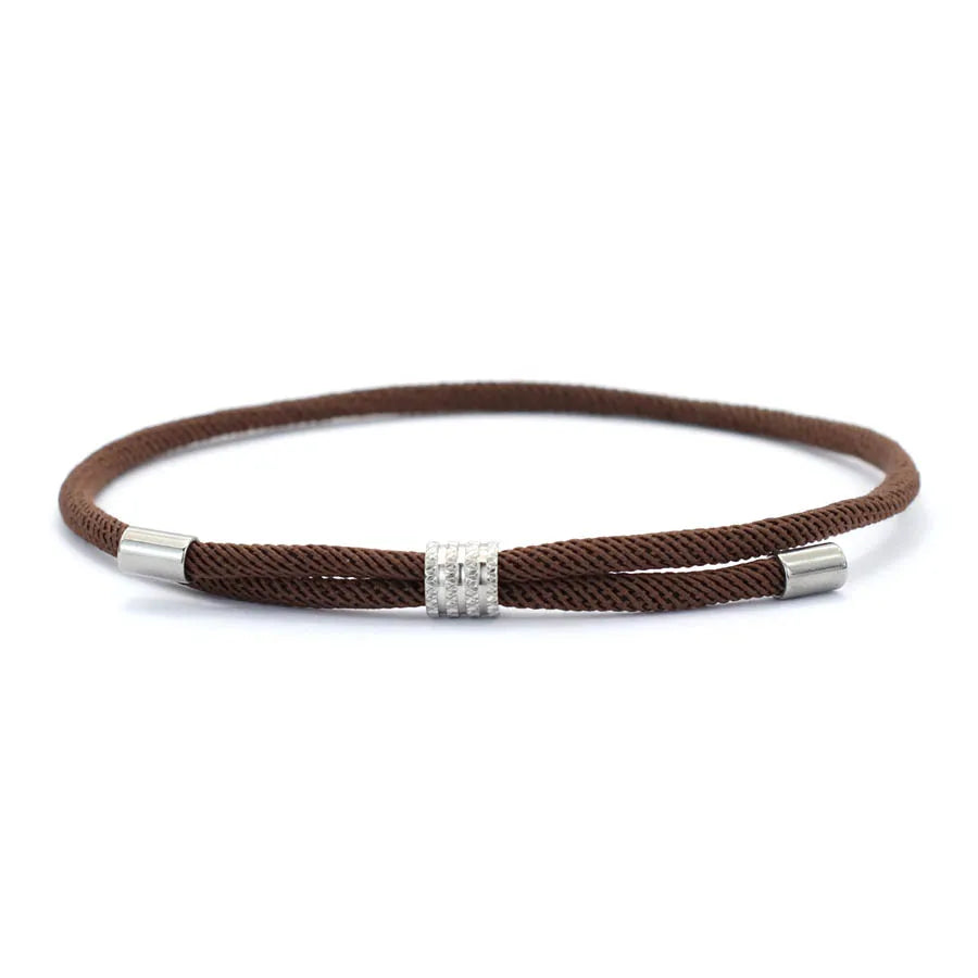 Stylish 3mm Thin Rope Bracelet for Men & Women – Grade A Lucky Red Thread with Unfading Stainless Steel Charm – Friendship Bracelet Gift