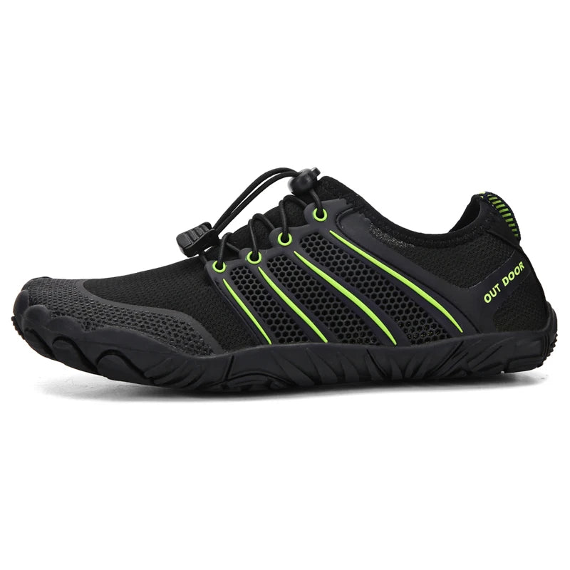 Men's Barefoot Cross-Trainer Shoes – Minimalist Zero Drop Sole, Wide Toe Box, Upstream Water Shoes for Beach & Swimming