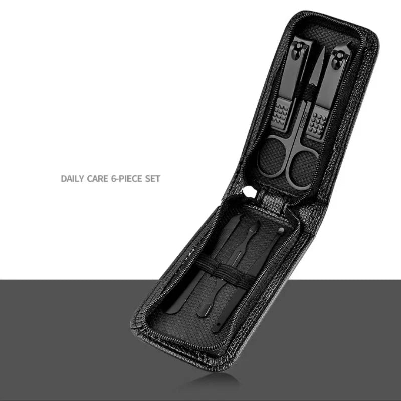 Premium 6-Piece Stainless Steel Nail Scissors & Clippers Set – Portable & Stylish