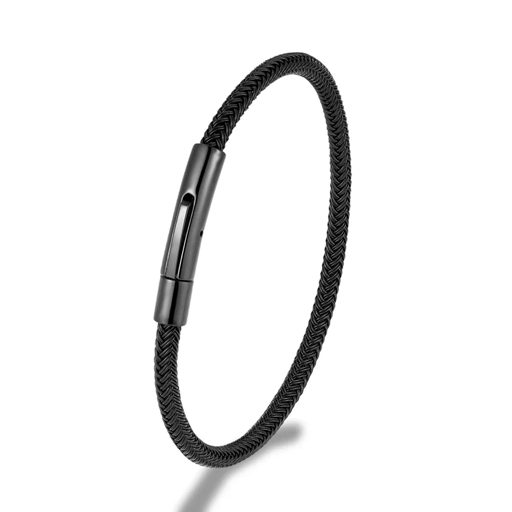 Minimalist Waterproof Steel Wire Cuff Bracelet – Classic Stainless Steel Charm Jewelry Gift