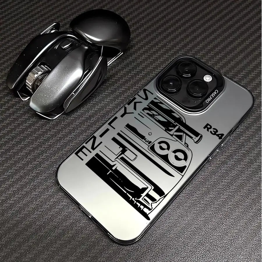JDM Dream Car Matte Silicone Case for iPhone 16 Pro, 15 Pro Max, 14, 14 Pro, 14 Pro Max, 16 Plus, XS – Style Meets Street Performance