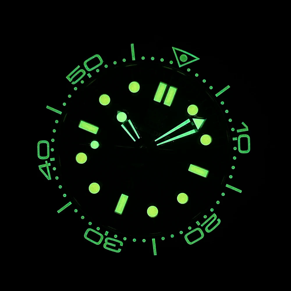 STEELDIVE SD1957 Automatic Dive Watch β 42mm Vintage Bezel, Green Luminous, Sapphire Glass, 200M Waterproof