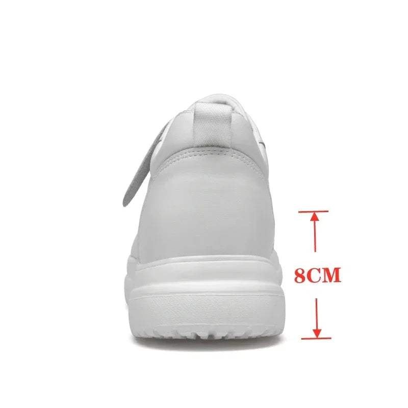 Men’s Elevator Sneakers - Height Increasing Shoes with 7-8CM (2.75-3.15 inches) Boost, Stylish Casual Sport Shoes