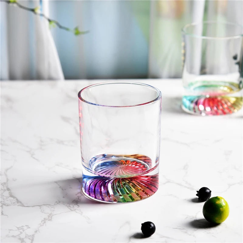 Neon Crystal Whiskey Decanter & Glass Set (4 pcs) – LED Glowing Bar Drinkware for Wine, Cocktails & Spirits