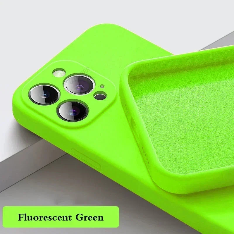 Shock-Proof Silicone Case for iPhone 15 & 16 Series – Soft, Stylish, and Protective