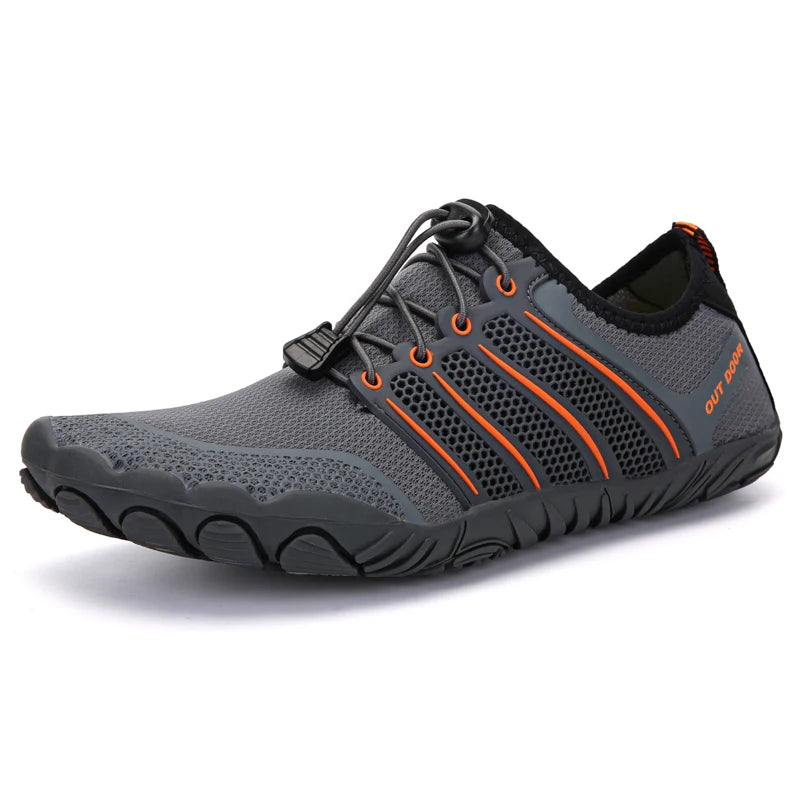 Men's Barefoot Cross-Trainer Shoes – Minimalist Zero Drop Sole, Wide Toe Box, Upstream Water Shoes for Beach & Swimming