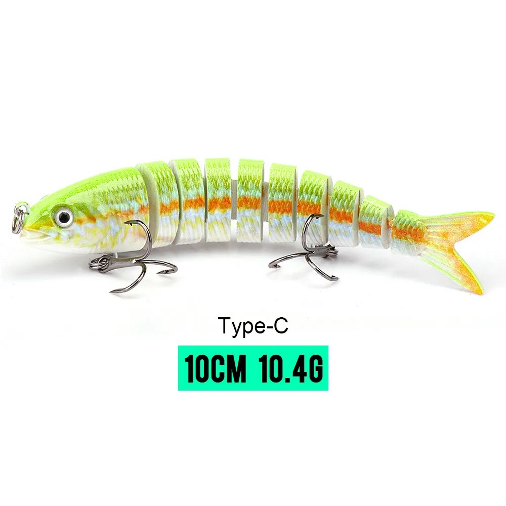 MGS 10/14cm Sinking Wobblers Fishing Lures Jointed Crankbait Swimbait 8 Segment Hard Artificial Bait For Fishing Tackle Lure - Man Gifts Shop
