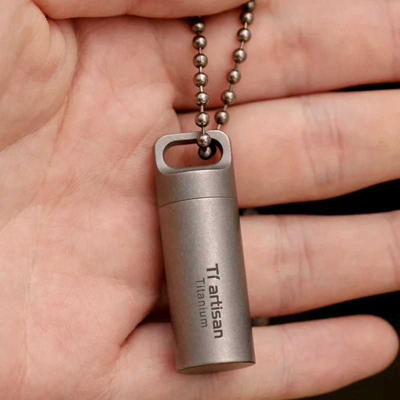 Mini EDC Sealed Titanium Pill Box