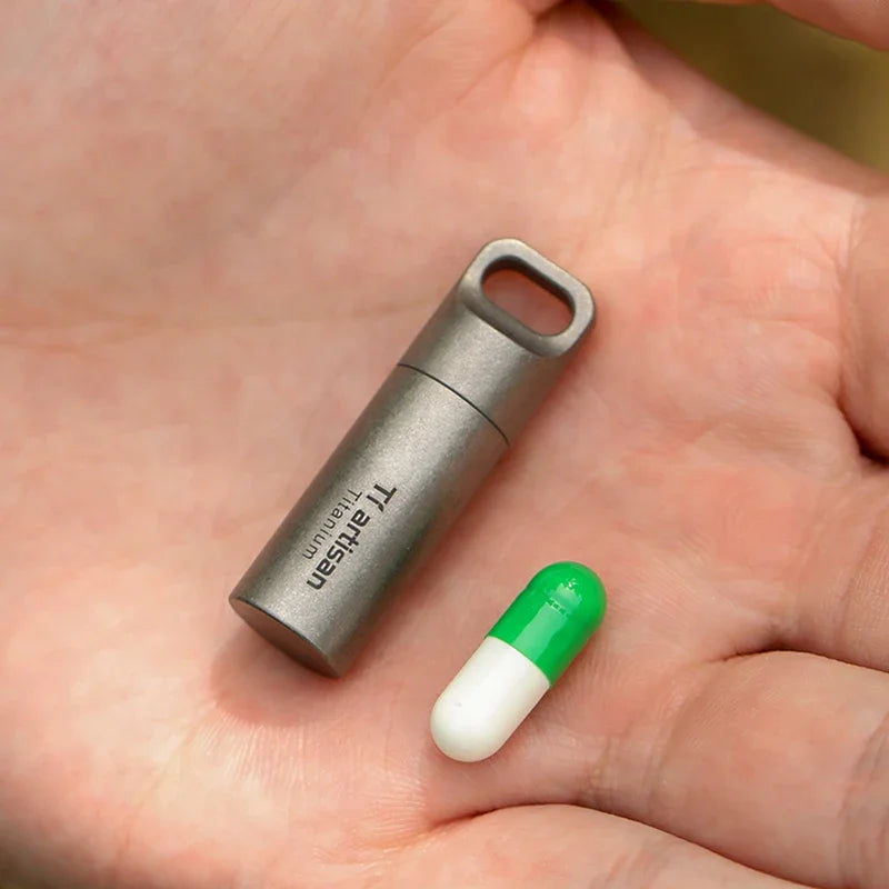 Mini EDC Sealed Titanium Pill Box