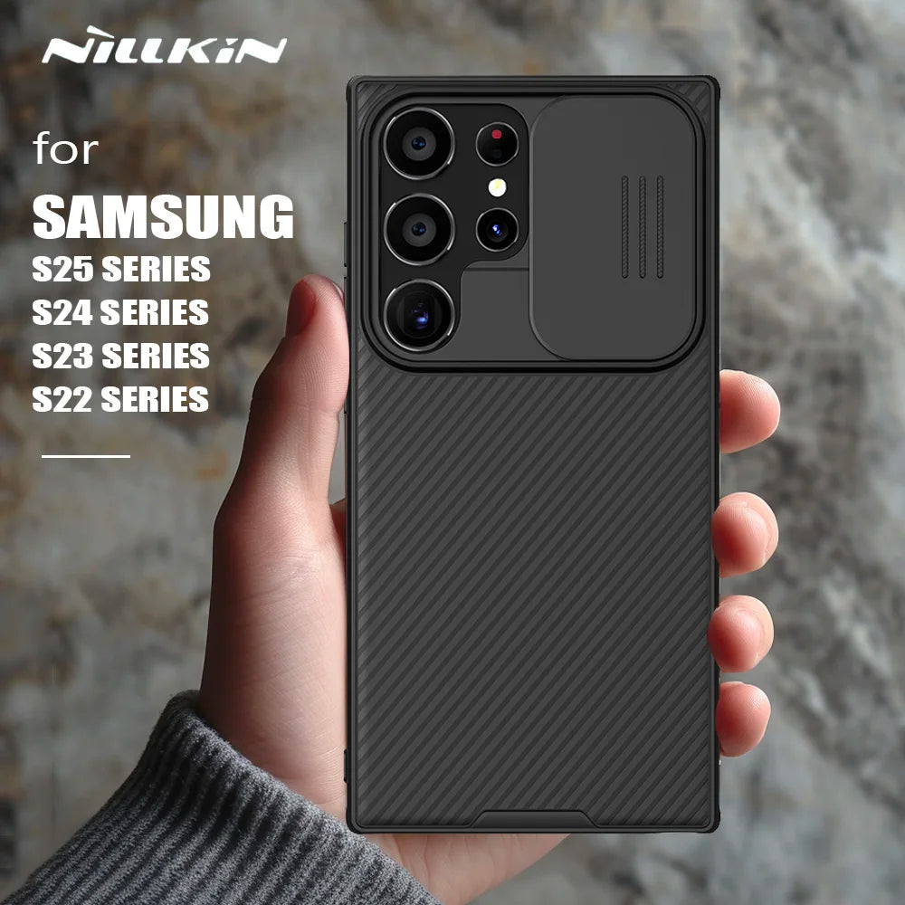 Original Nillkin CamShield Slide Camera Back Cover for Samsung Galaxy S22-S25 Series