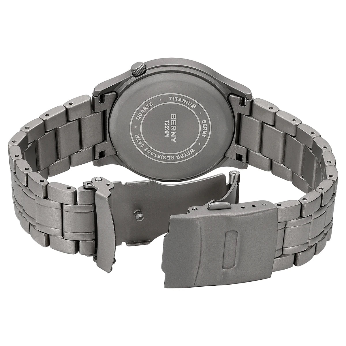BERNY Men's Titanium Pilot Watch – Classic Field Quartz Wristwatch with Super Luminous Dial, Sapphire Crystal, 5ATM Water Resistant