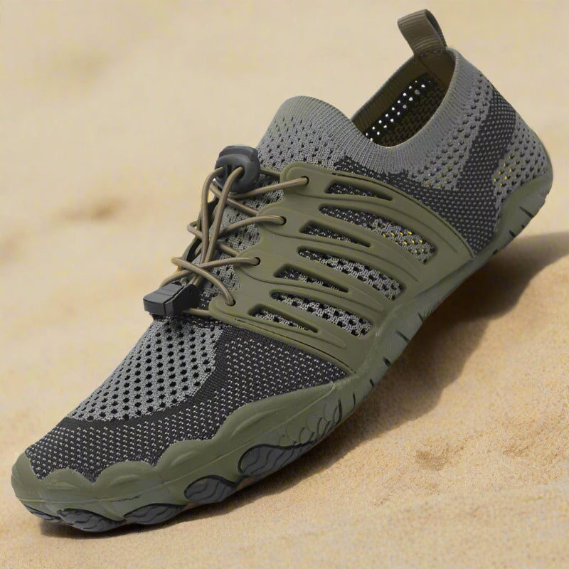 Men's Barefoot Cross-Trainer Shoes – Minimalist Zero Drop Sole, Wide Toe Box, Upstream Water Shoes for Beach & Swimming