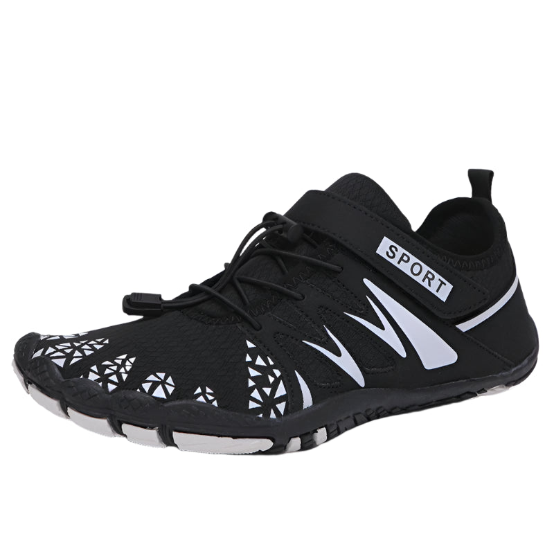 Men's Barefoot Cross-Trainer Shoes – Minimalist Zero Drop Sole, Wide Toe Box, Upstream Water Shoes for Beach & Swimming