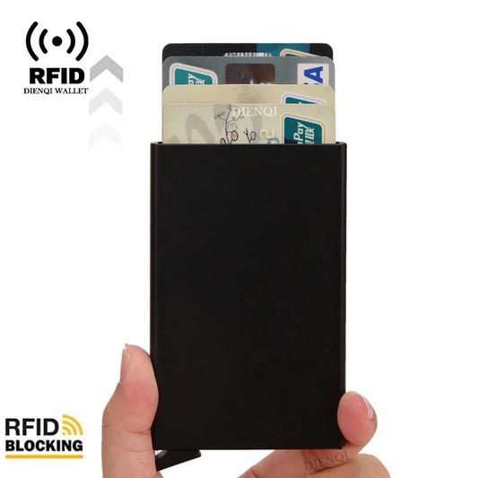 Tarjetero RFID delgado MGS: seguro, elegante y ultracompacto