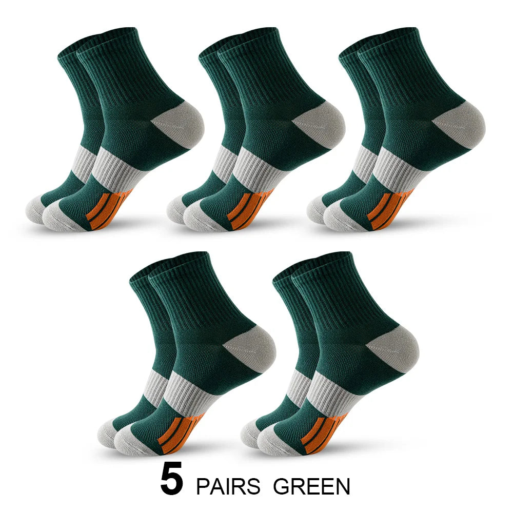 5 Pairs Men’s Cushioned Ankle Socks – Breathable, Athletic & Everyday Ready