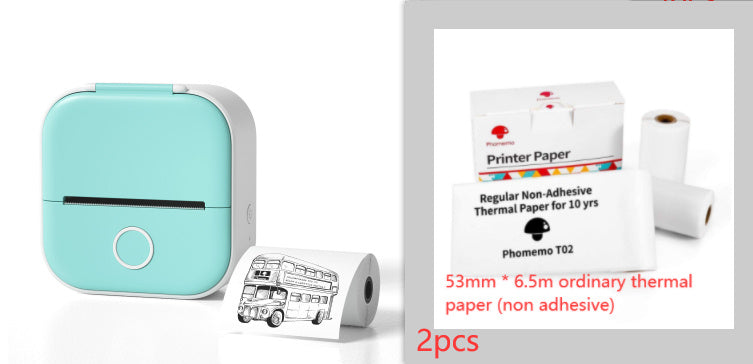 Phomemo T02 Bluetooth Mini Thermal Printer – Inkless, Portable & Multilingual