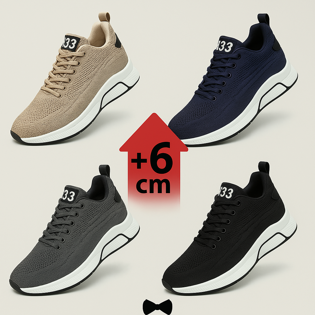 Stand Taller, Walk Smarter – Holowear Elevator Sneakers for Men (6cm / 2.36 inches Heel Lift)