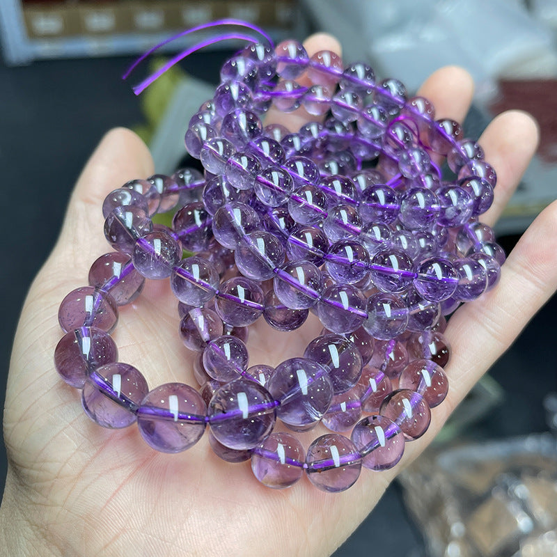 🌿 Natural Brazilian Iced Amethyst Bracelet