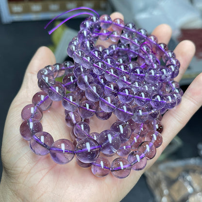 🌿 Natural Brazilian Iced Amethyst Bracelet