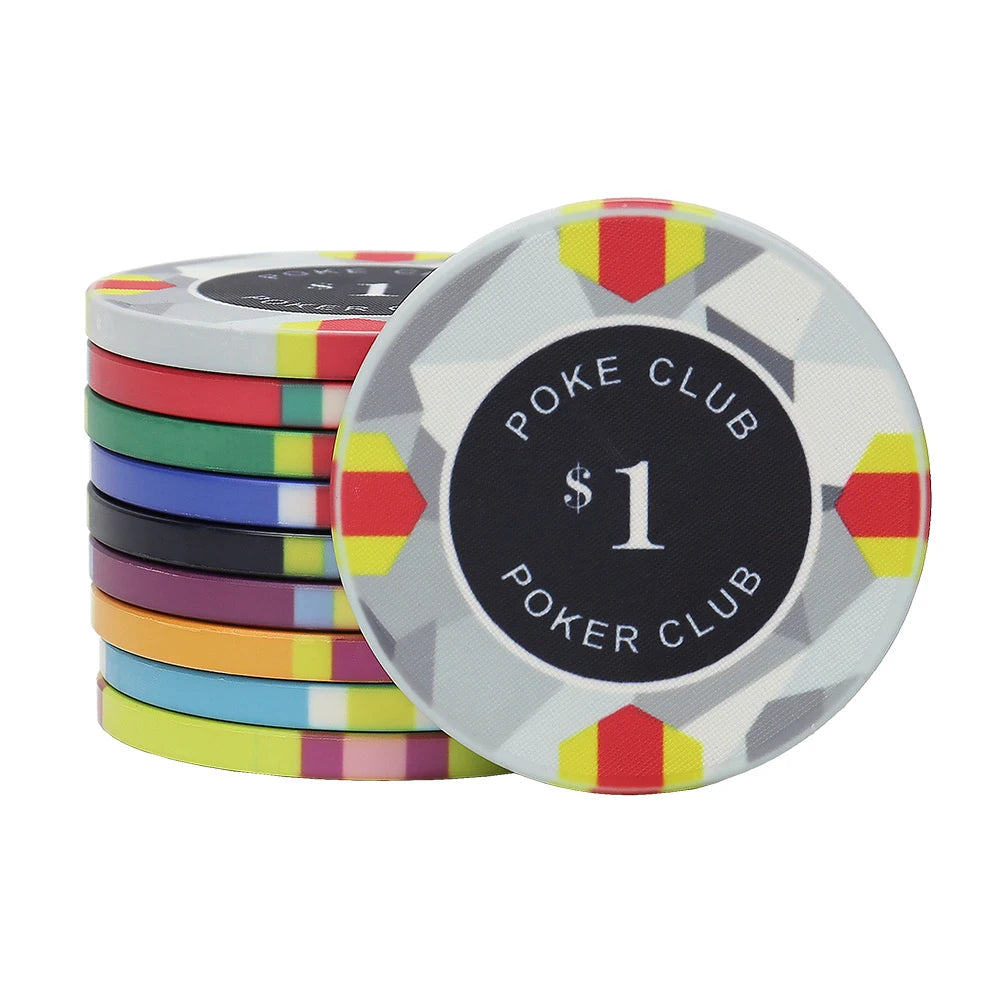 Premium 10g Ceramic Poker Chips - 39mm Tournament Edition (Set 10 chips per color)