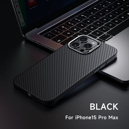 Luxury Gentleman Carbon Fiber iPhone Case – Magnetic, Stylish & Tough