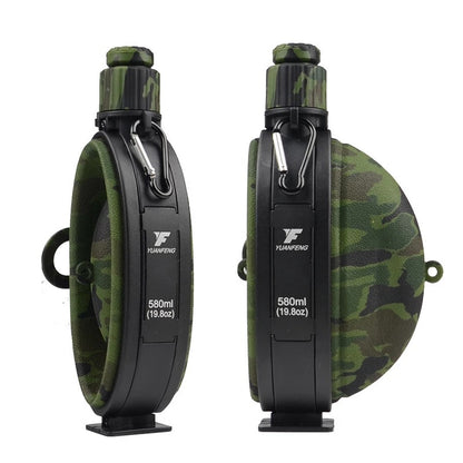 Folding Military-Grade Silicone Water Bottle – 19.8oz