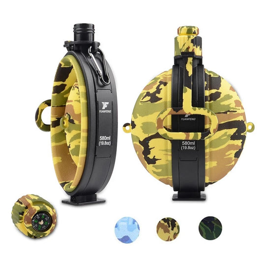 Folding Military-Grade Silicone Water Bottle – 19.8oz