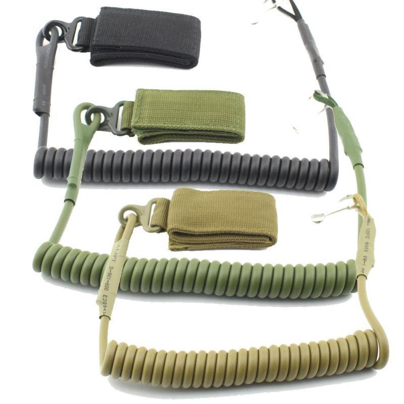 Outdoor Tactical Coiled Safety Lanyard – Multiple Colors