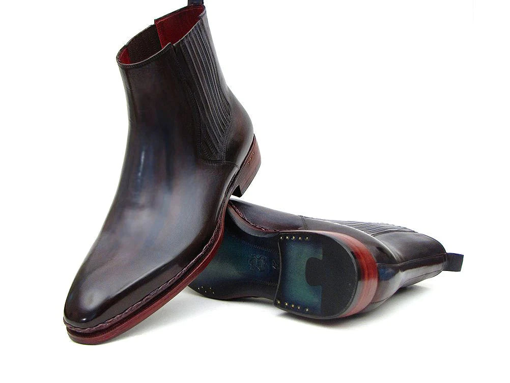 Original Paul Parkman® Men's Chelsea Boots Navy & Bordeaux - Man Gifts Shop