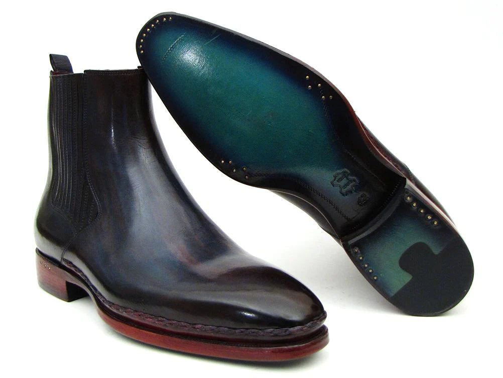 Original Paul Parkman® Men's Chelsea Boots Navy & Bordeaux - Man Gifts Shop