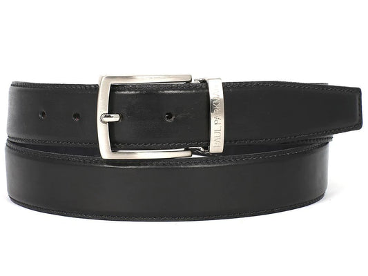 Original Paul Parkman® Men's Leather Belt Hand-Painted Black (ID#B01-BLK) - Man Gifts Shop