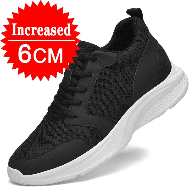 Men’s Height-Increase Elevator Sneakers | 8cm & 10cm Height Boost - Black