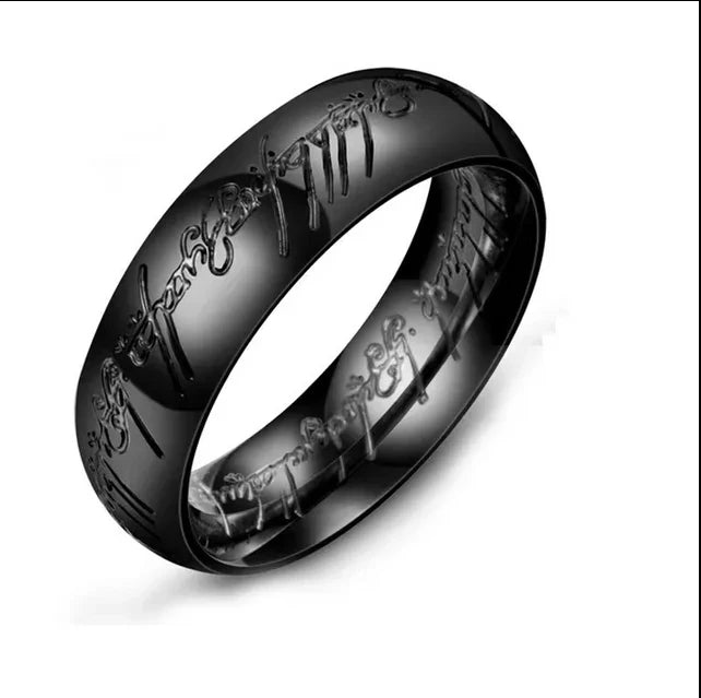 Elvish Enchanted Stainless Steel 3D Carved Refined Ring