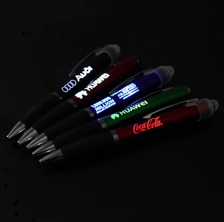 Custom LED Light-Up Touch Screen Stylus Pen with Laser Logo | High-Quality Promotional Ballpoint Pen - 200 pcs