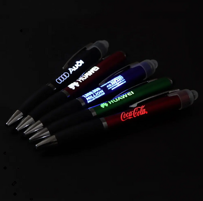 Custom LED Light-Up Touch Screen Stylus Pen with Laser Logo | High-Quality Promotional Ballpoint Pen - 200 pcs