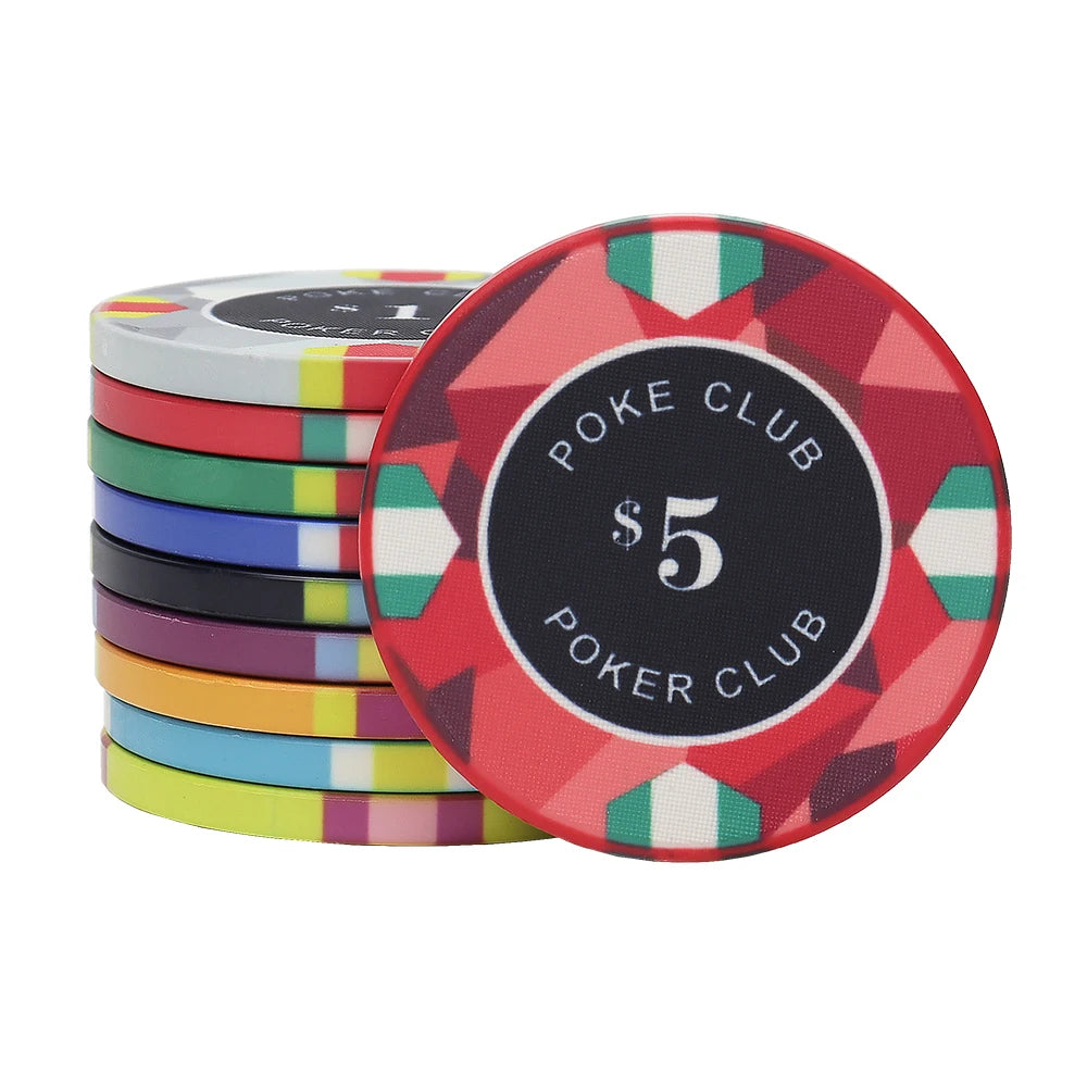 Premium 10g Ceramic Poker Chips - 39mm Tournament Edition (Set 10 chips per color)