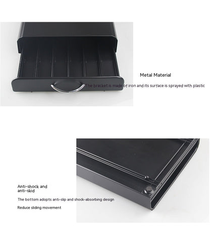 Carbon Steel Coffee Capsule Drawer – Sleek Storage for 60 Pods