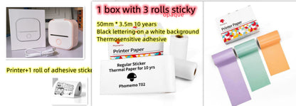 Phomemo T02 Bluetooth Mini Thermal Printer – Inkless, Portable & Multilingual