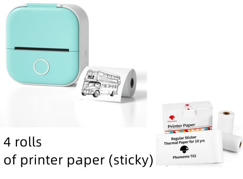 Phomemo T02 Bluetooth Mini Thermal Printer – Inkless, Portable & Multilingual