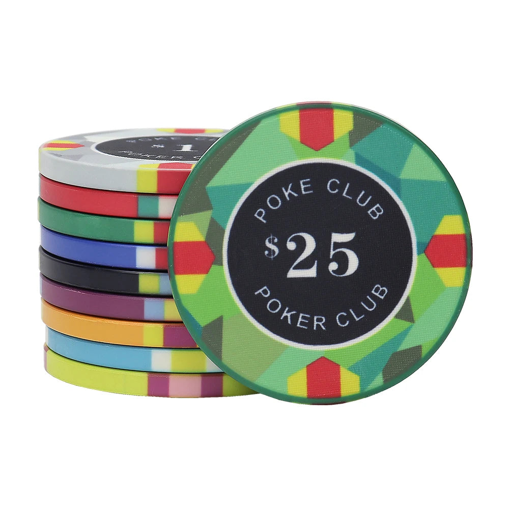 Premium 10g Ceramic Poker Chips - 39mm Tournament Edition (Set 10 chips per color)