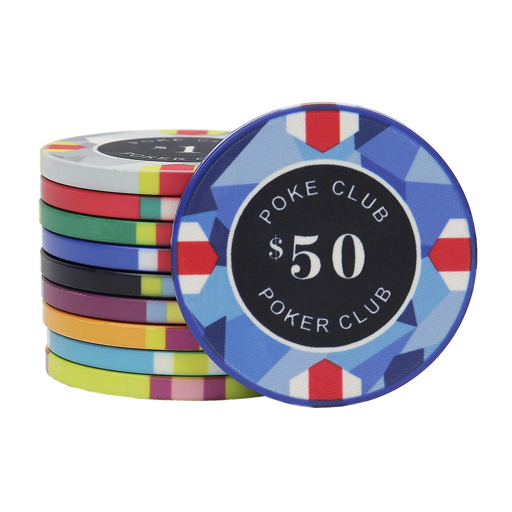 Premium 10g Ceramic Poker Chips - 39mm Tournament Edition (Set 10 chips per color)