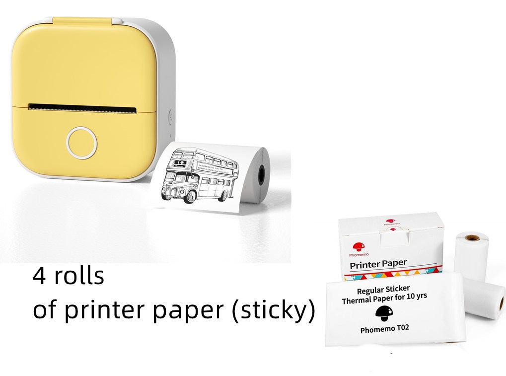 Phomemo T02 Bluetooth Mini Thermal Printer – Inkless, Portable & Multilingual