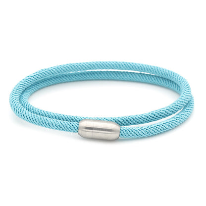 Macron Color Milan Wire Magnetic Bracelet – Titanium Steel Unisex Fashion Bangle