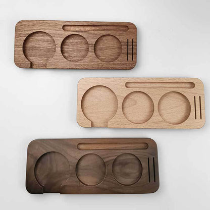 Solid Wood Coffee Distributor Board – Modern Barista Station Upgrade