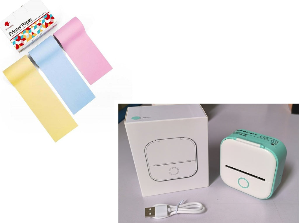 Phomemo T02 Bluetooth Mini Thermal Printer – Inkless, Portable & Multilingual
