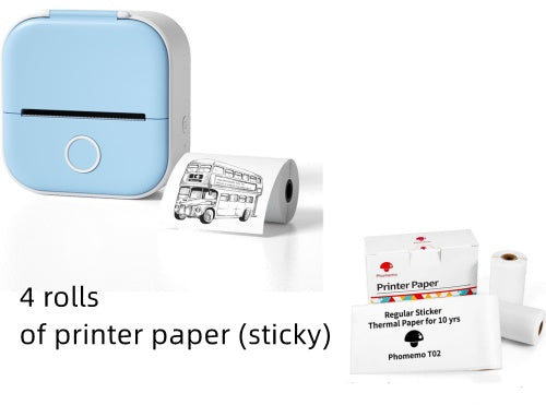 Phomemo T02 Bluetooth Mini Thermal Printer – Inkless, Portable & Multilingual