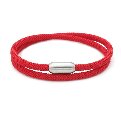 Macron Color Milan Wire Magnetic Bracelet – Titanium Steel Unisex Fashion Bangle