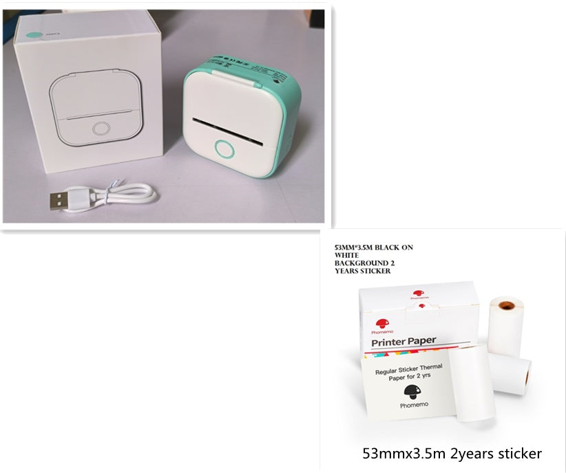Phomemo T02 Bluetooth Mini Thermal Printer – Inkless, Portable & Multilingual